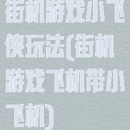 街机游戏小飞侠玩法(街机游戏飞机带小飞机)