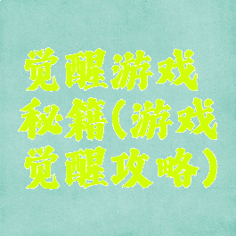 觉醒游戏秘籍(游戏觉醒攻略)
