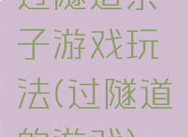 过隧道亲子游戏玩法(过隧道的游戏)