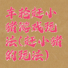 车轮赶小猪游戏玩法(赶小猪的玩法)