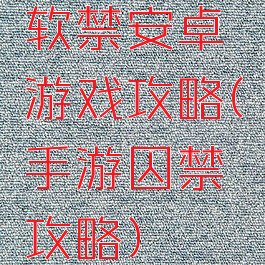 软禁安卓游戏攻略(手游囚禁攻略)