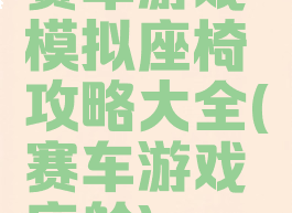 赛车游戏模拟座椅攻略大全(赛车游戏座舱)