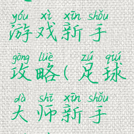 足球大师游戏新手攻略(足球大师新手全部攻略)