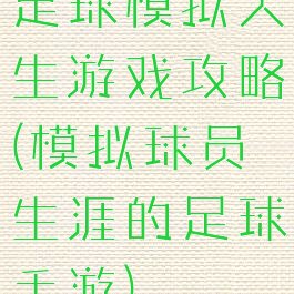 足球模拟人生游戏攻略(模拟球员生涯的足球手游)