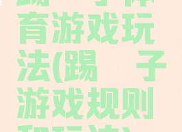 踢毽子体育游戏玩法(踢毽子游戏规则和玩法)