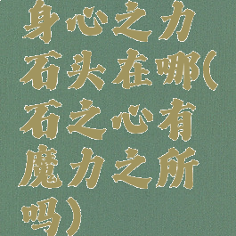 身心之力石头在哪(石之心有魔力之所吗)