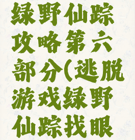 逃脱游戏绿野仙踪攻略第六部分(逃脱游戏绿野仙踪找眼镜攻略)