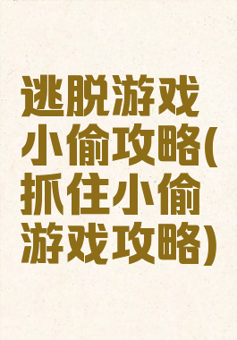 逃脱游戏小偷攻略(抓住小偷游戏攻略)