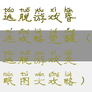 逃脱游戏昏迷攻略觉醒(逃脱游戏失眠图文攻略)
