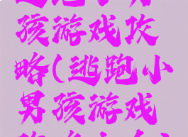 逃跑小男孩游戏攻略(逃跑小男孩游戏攻略大全)
