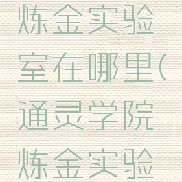 通灵学院炼金实验室在哪里(通灵学院炼金实验室怎么走)