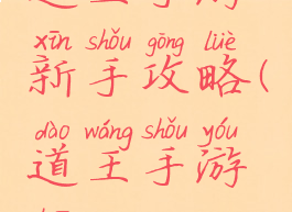 道王手游新手攻略(道王手游吧)