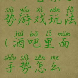 酒吧警察手势游戏玩法(酒吧里面手势怎么玩)