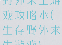 野外求生游戏攻略水(生存野外求生游戏)