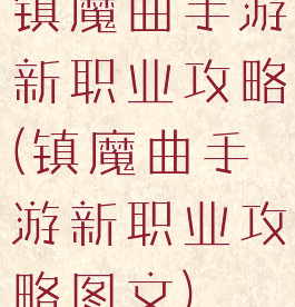 镇魔曲手游新职业攻略(镇魔曲手游新职业攻略图文)