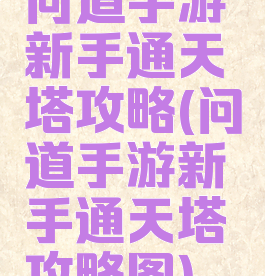 问道手游新手通天塔攻略(问道手游新手通天塔攻略图)
