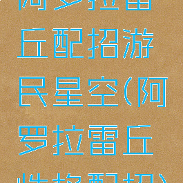 阿罗拉雷丘配招游民星空(阿罗拉雷丘性格配招)