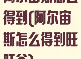 阿尔宙斯怎么得到(阿尔宙斯怎么得到旺旺谷)