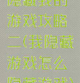 隐藏我的游戏攻略二(我隐藏游戏怎么隐藏游戏)