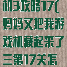 隐藏我的游戏机3攻略17(妈妈又把我游戏机藏起来了三第17关怎么玩)