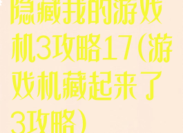 隐藏我的游戏机3攻略17(游戏机藏起来了3攻略)