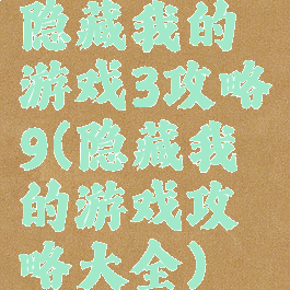 隐藏我的游戏3攻略9(隐藏我的游戏攻略大全)
