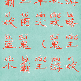 霸王单机游戏图文攻略蓝鬼(鬼王小霸王游戏)