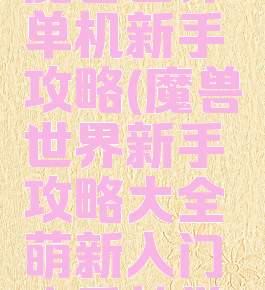 魔兽世界单机新手攻略(魔兽世界新手攻略大全萌新入门必看教学)