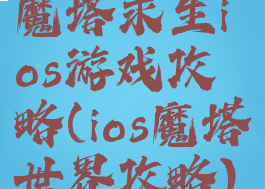 魔塔求生ios游戏攻略(ios魔塔世界攻略)