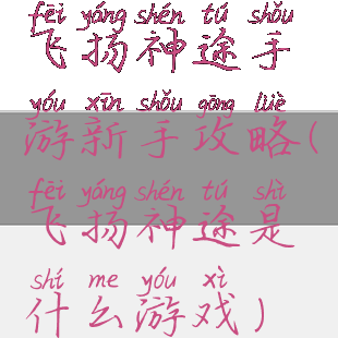 飞扬神途手游新手攻略(飞扬神途是什么游戏)