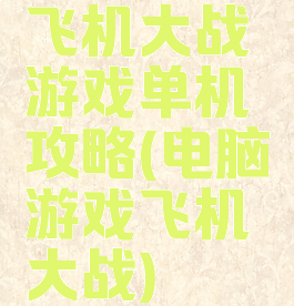 飞机大战游戏单机攻略(电脑游戏飞机大战)