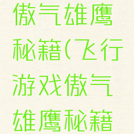 飞行游戏傲气雄鹰秘籍(飞行游戏傲气雄鹰秘籍怎么获得)