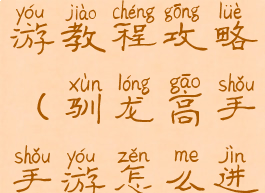 驯龙高手手游教程攻略(驯龙高手手游怎么进去)