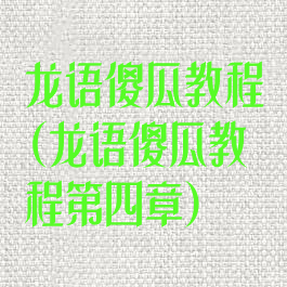 龙语傻瓜教程(龙语傻瓜教程第四章)