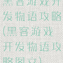 黑客游戏开发物语攻略(黑客游戏开发物语攻略图文)