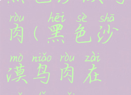 黑色沙漠鸟肉(黑色沙漠鸟肉在哪里买)
