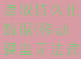 2042无法读取持久化数据(移动硬盘无法读取怎么办)