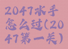 2047水手怎么过(2047第一关)