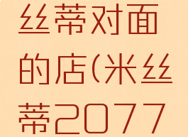 2077米丝蒂对面的店(米丝蒂2077攻略)
