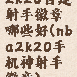2k20自建射手徽章哪些好(nba2k20手机神射手徽章)