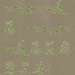 cozygrove遗物(cozygrove遗物灰烬怎么得)