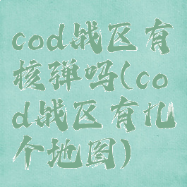 cod战区有核弹吗(cod战区有几个地图)