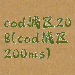 cod战区208(cod战区200ms)