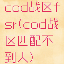 cod战区fsr(cod战区匹配不到人)