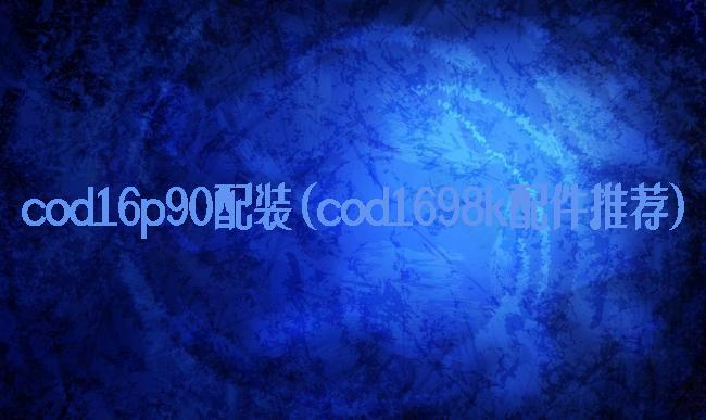 cod16p90配装(cod1698k配件推荐)
