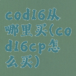 cod16从哪里买(cod16cp怎么买)