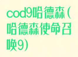 cod9哈德森(哈德森使命召唤9)