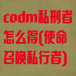 codm私刑者怎么得(使命召唤私行者)