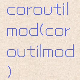 coroutilmod(coroutilmod)
