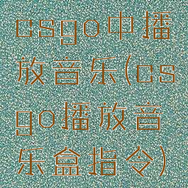 csgo中播放音乐(csgo播放音乐盒指令)